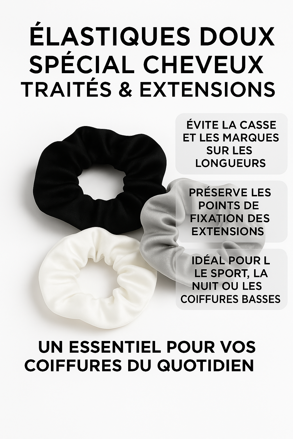 Élastiques Doux Sans Traction – Spécial Extensions